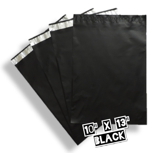 100 Poly Mailers 10x13 Black (100% Recycled) - Picture 1 of 3